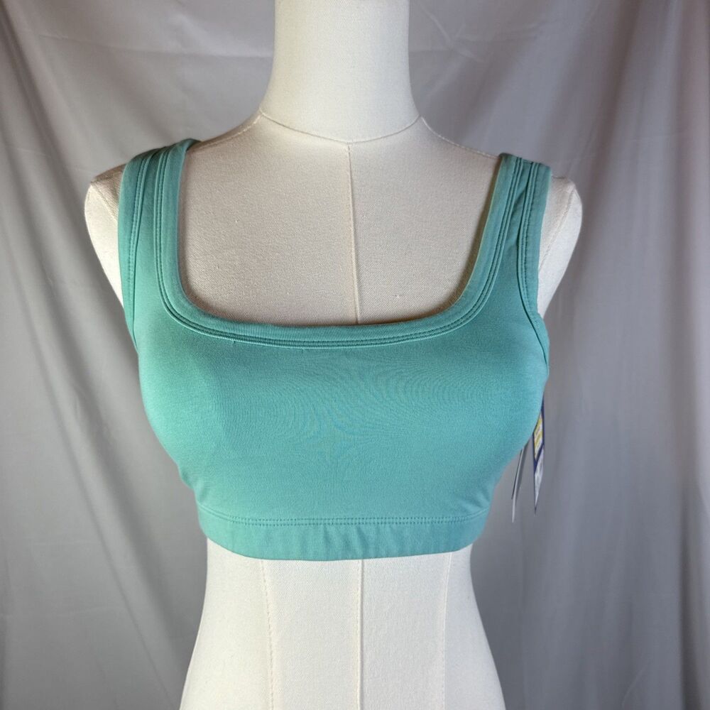 JoyLab Women's Built In Jersey Sports Bra - Color Turquoise Green Size X-Small